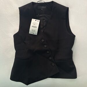 Zara Black Button Down Vest